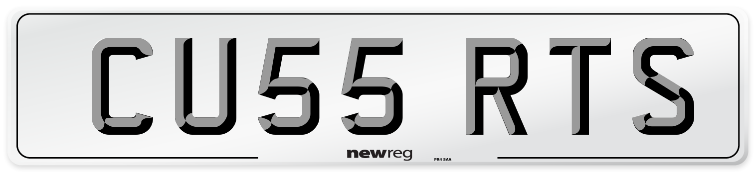 CU55 RTS Number Plate from New Reg